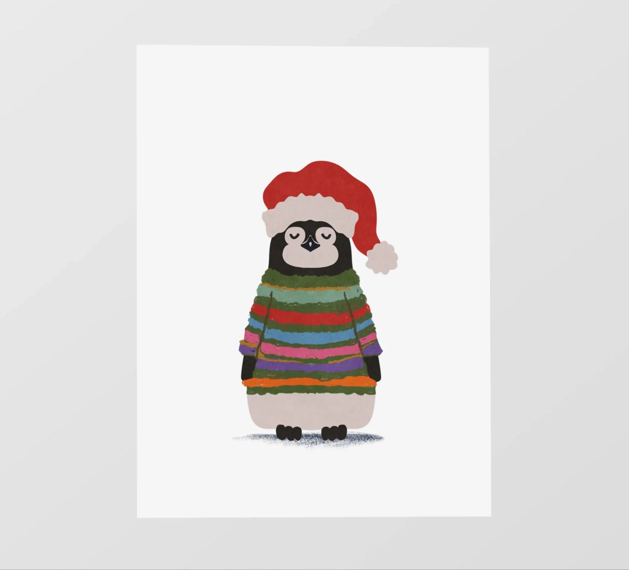 Weihnachtspinguin in Wollpullover pellicola backlit da Illustration Raissa Oltmanns