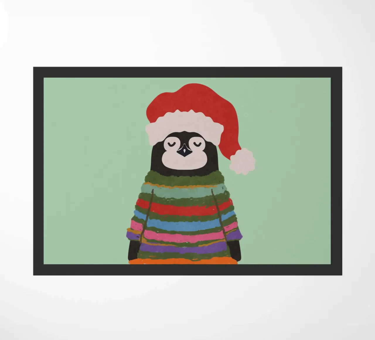 Weihnachtspinguin in Wollpullover zerbino da Illustration Raissa Oltmanns