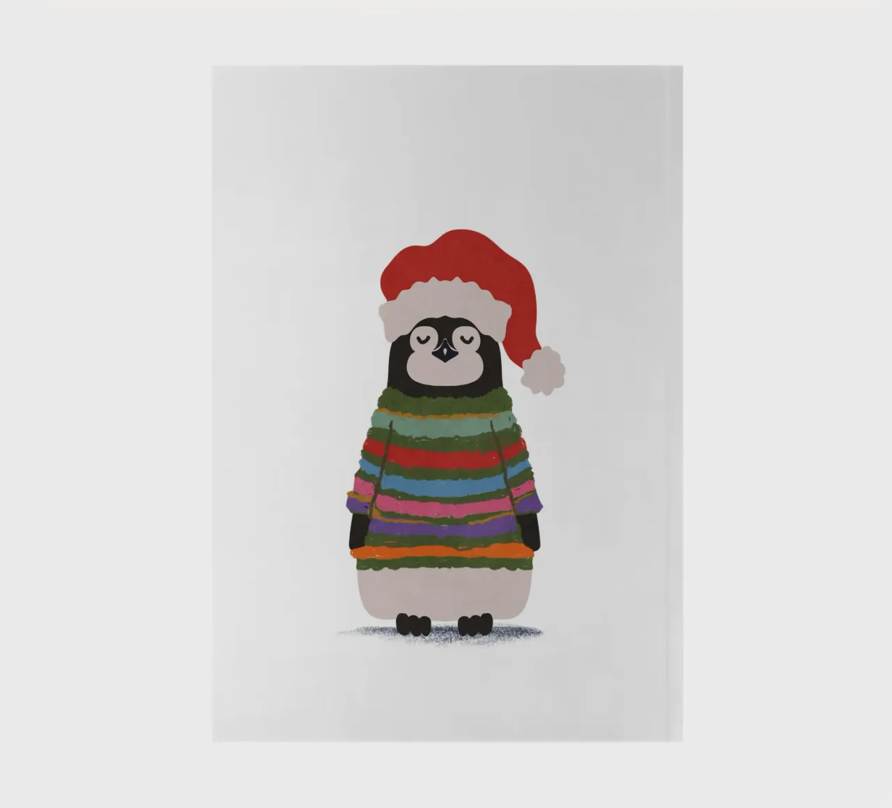 Weihnachtspinguin in Wollpullover notebook by Illustration Raissa Oltmanns