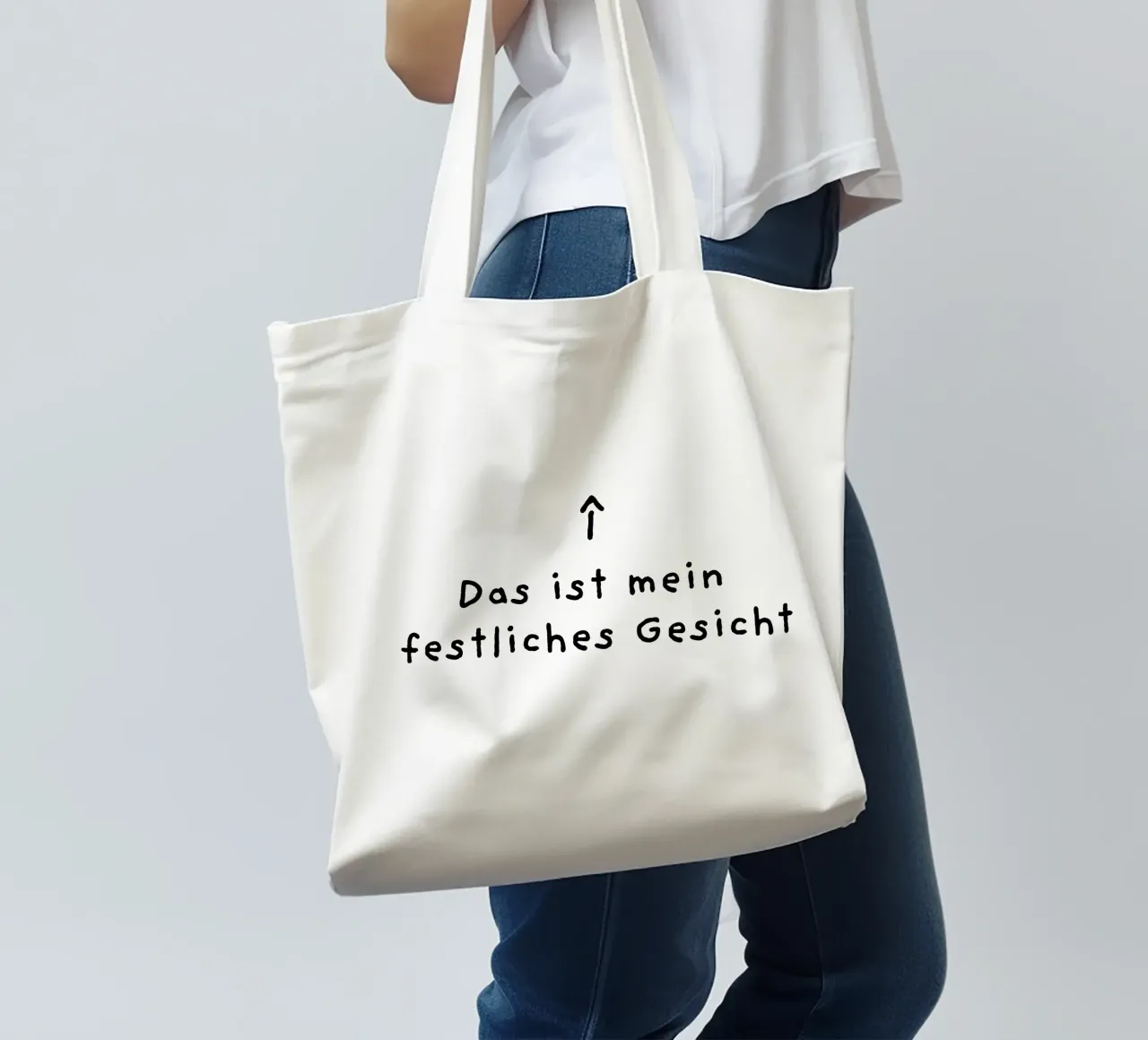 This is my festive face tote bag by LOVS DESIGN