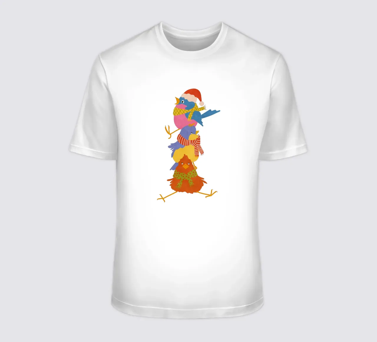 tre piccoli uccelli in inverno t-shirt da Illustration Raissa Oltmanns