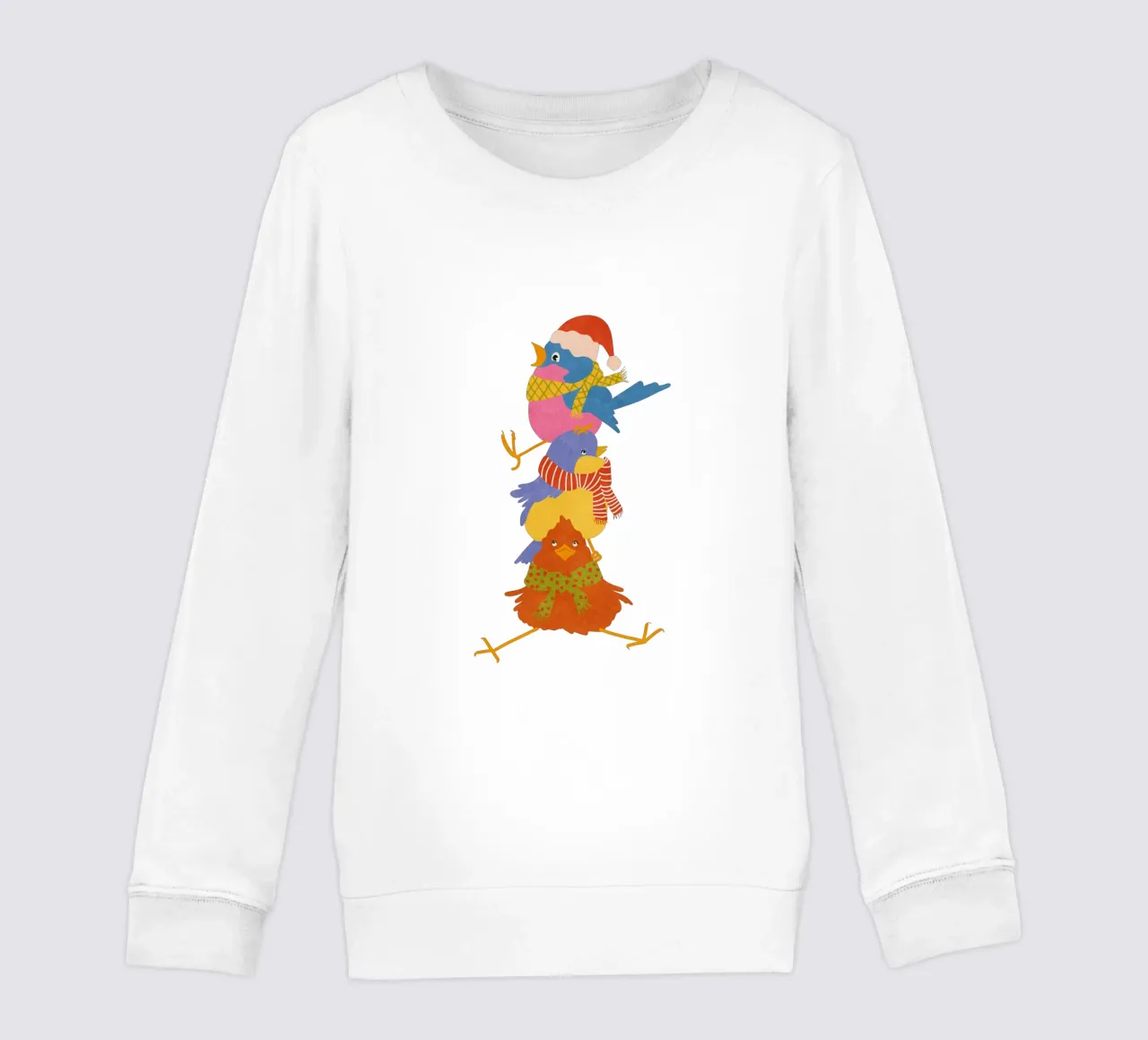 tre piccoli uccelli in inverno felpa bambino da Illustration Raissa Oltmanns