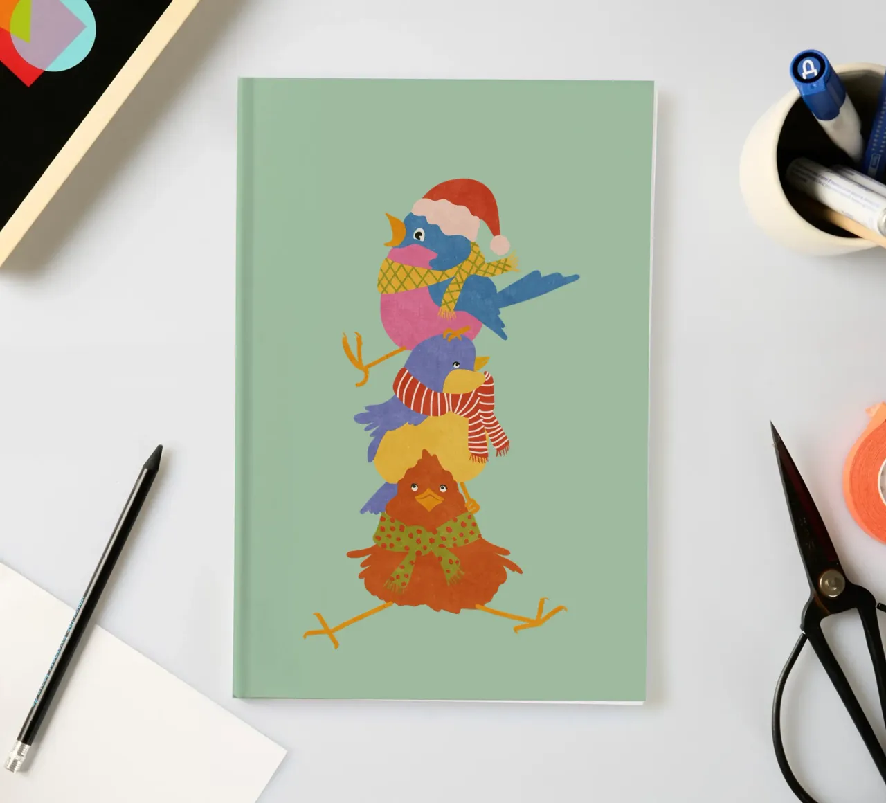 tre piccoli uccelli in inverno diario da Illustration Raissa Oltmanns