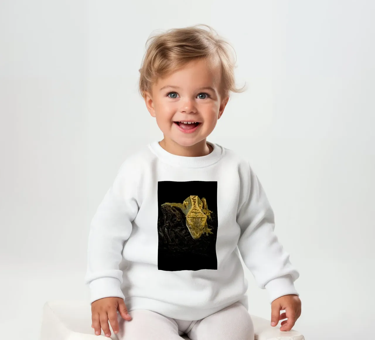 Geco crestato felpa neonato da Curious Collections by Marielle Leenders