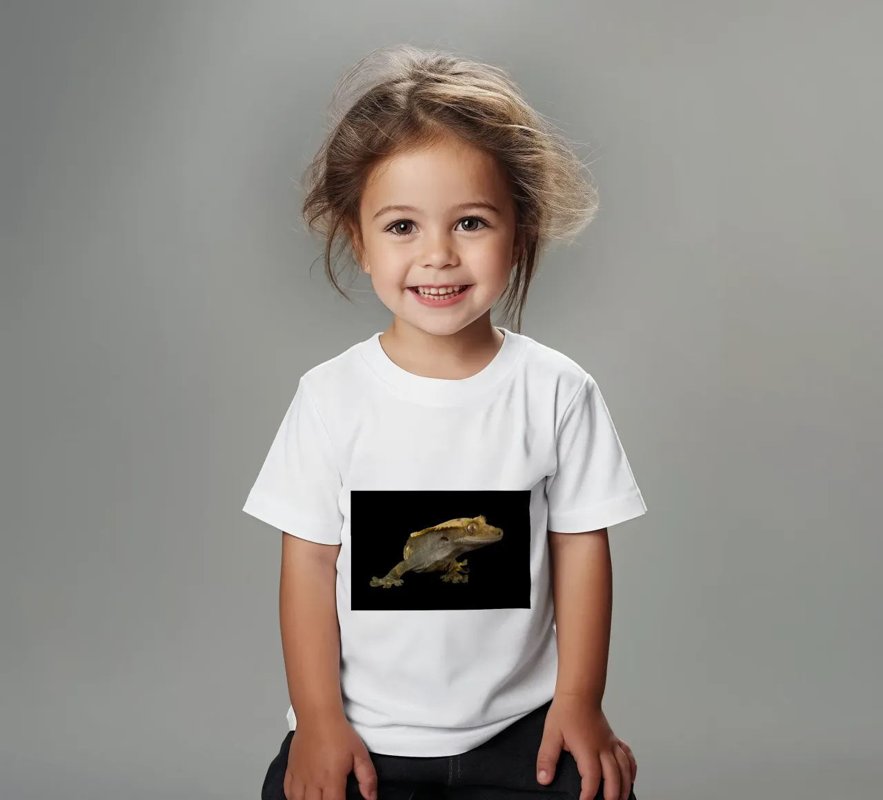 Crested Gecko kids t-shirt by Curious Collections by Marielle Leenders