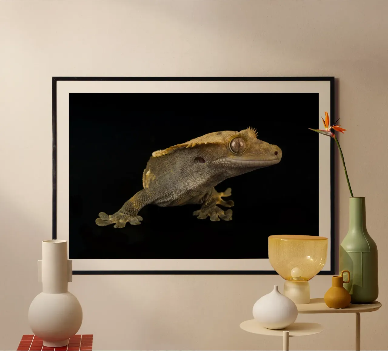 Gekko poster van Curious Collections by Marielle Leenders