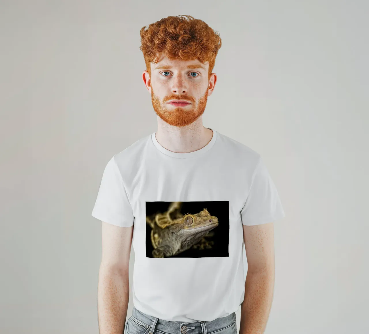 Crested Gecko t-shirt by Curious Collections by Marielle Leenders