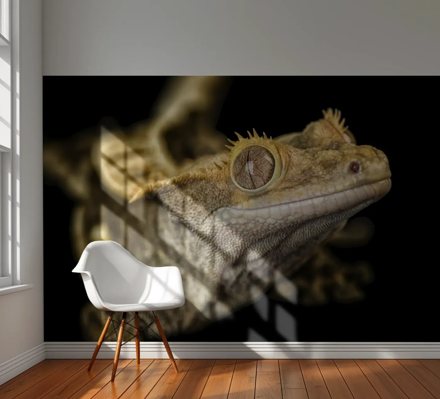 Gekko fotobehang van Curious Collections by Marielle Leenders