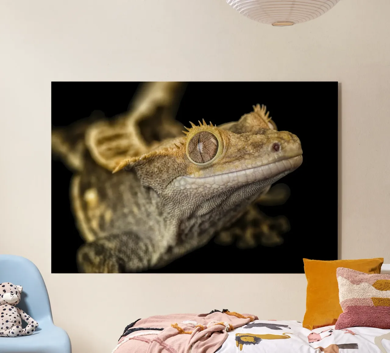 Crested Gecko acrylic glass by Curious Collections by Marielle Leenders