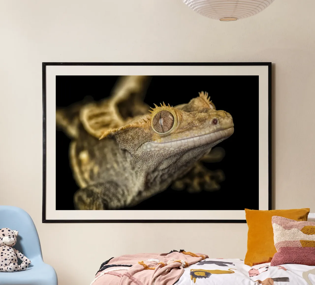 Gekko poster van Curious Collections by Marielle Leenders