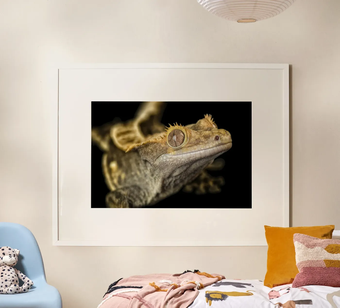 Gekko poster van Curious Collections by Marielle Leenders