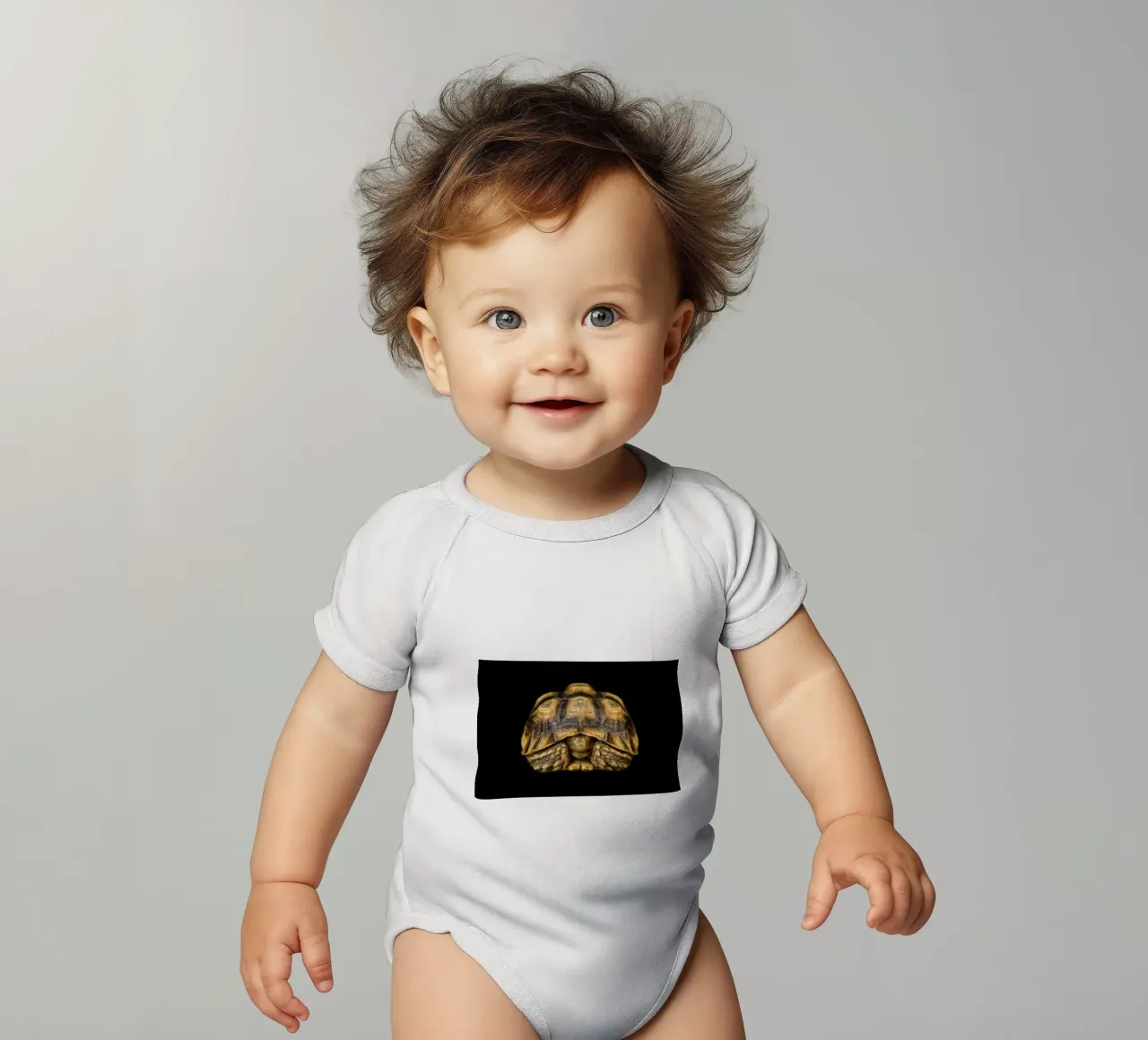 Tartaruga di terra body neonato maniche corte da Curious Collections by Marielle Leenders