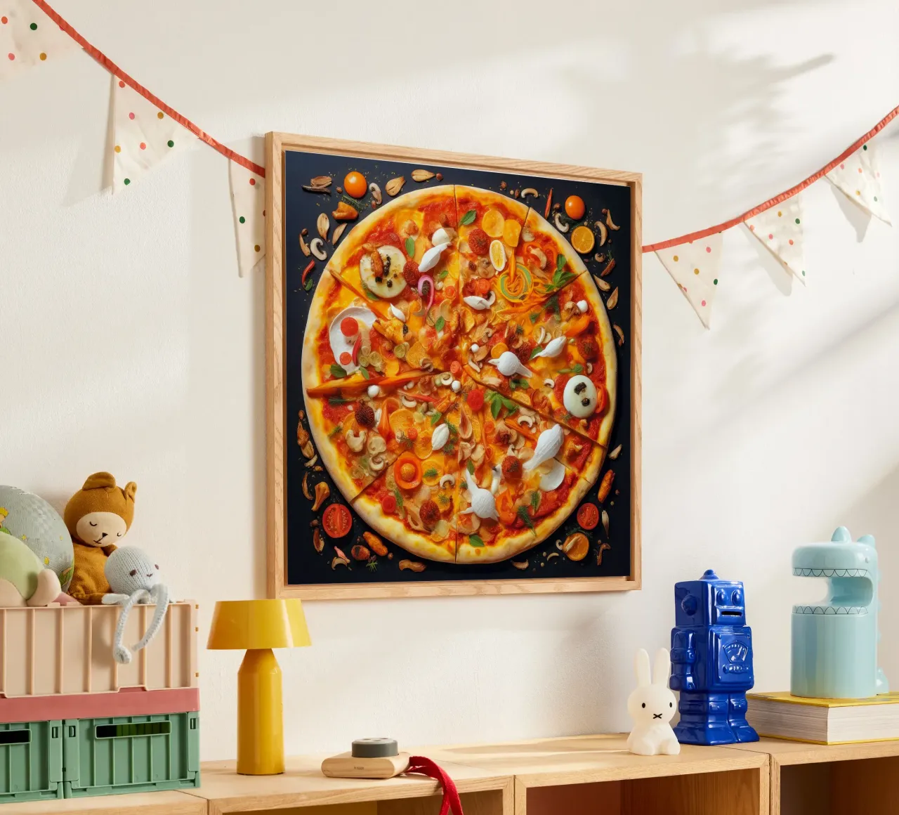 capricciosa pizza time acrylic glass by Justyna Jaszke JBJart