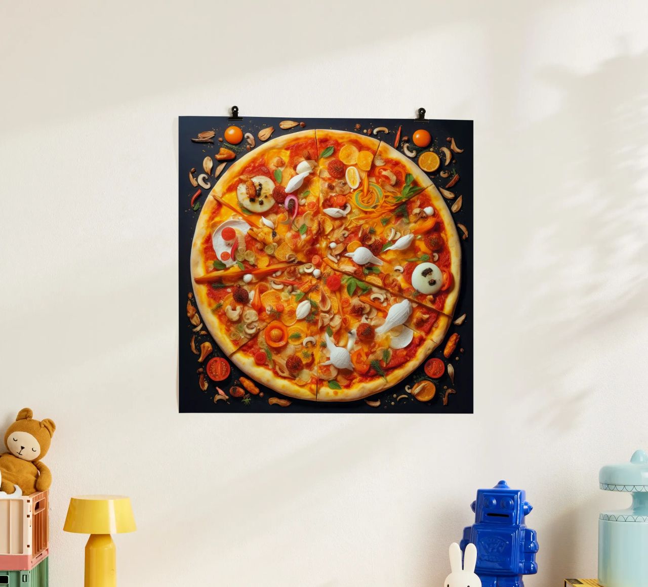 capricciosa pizza time poster de Justyna Jaszke JBJart