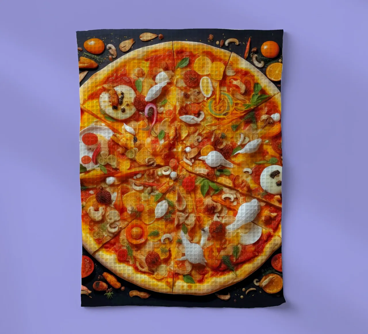 capricciosa pizza time canovaccio da cucina da Justyna Jaszke JBJart