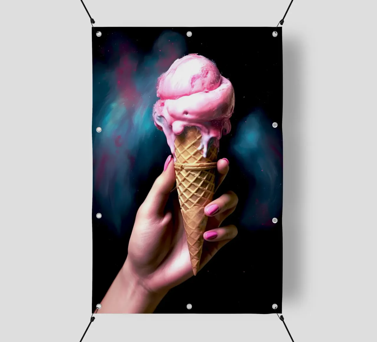 Gelato rosa arte alimentare telo in pvc da Justyna Jaszke JBJart