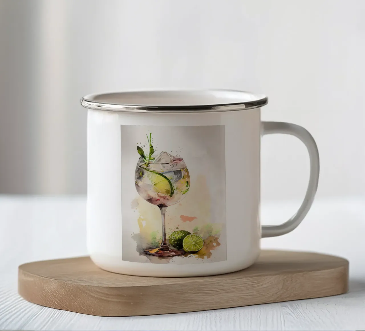 Bevanda con cocktail tonico tazza in smalto da Justyna Jaszke JBJart