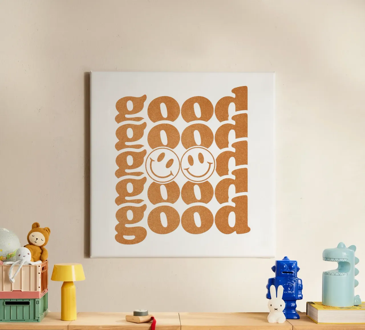 Good Vibes Only – Retro Inspired canvas by QuooodZ by MooodzArt