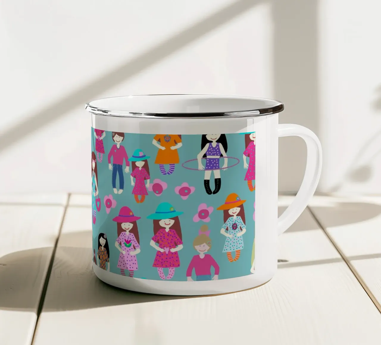 Girlparty tazza in smalto da Miris bunte Modewelt