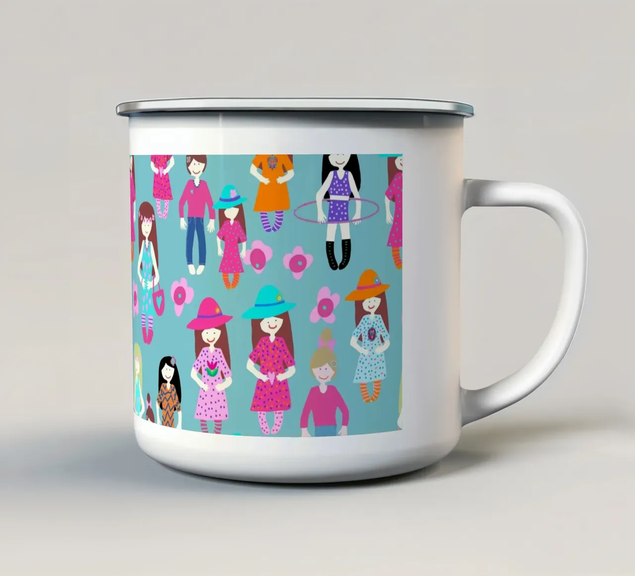 Girlparty tazza in smalto da Miris bunte Modewelt