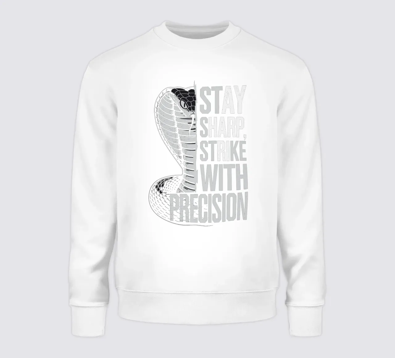 Stay Sharp, Strike with Precision - Cobra Design sweatshirt by artdesign1985