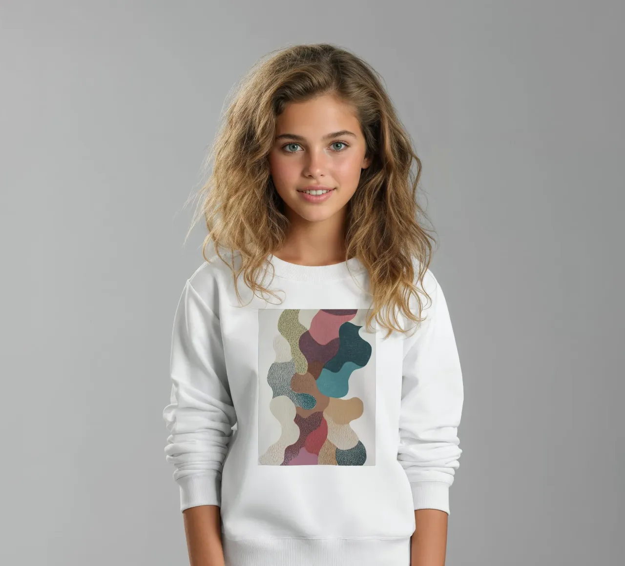 Retro Textil Collage Lule felpa bambino da Carinaprint