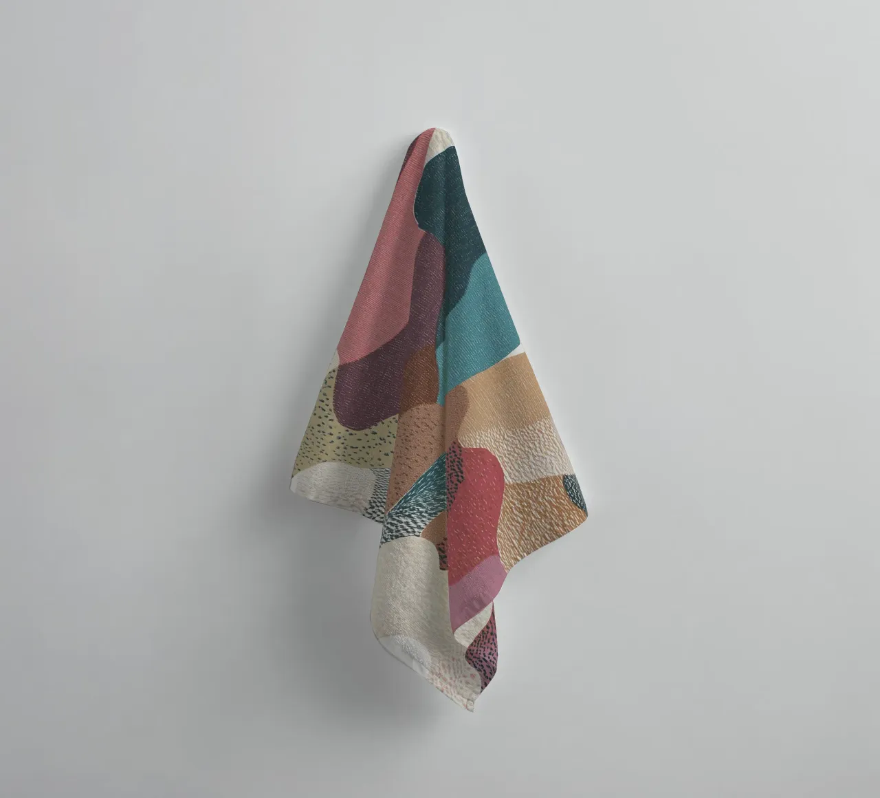 Retro Textil Collage Lule asciugamano da bagno da Carinaprint