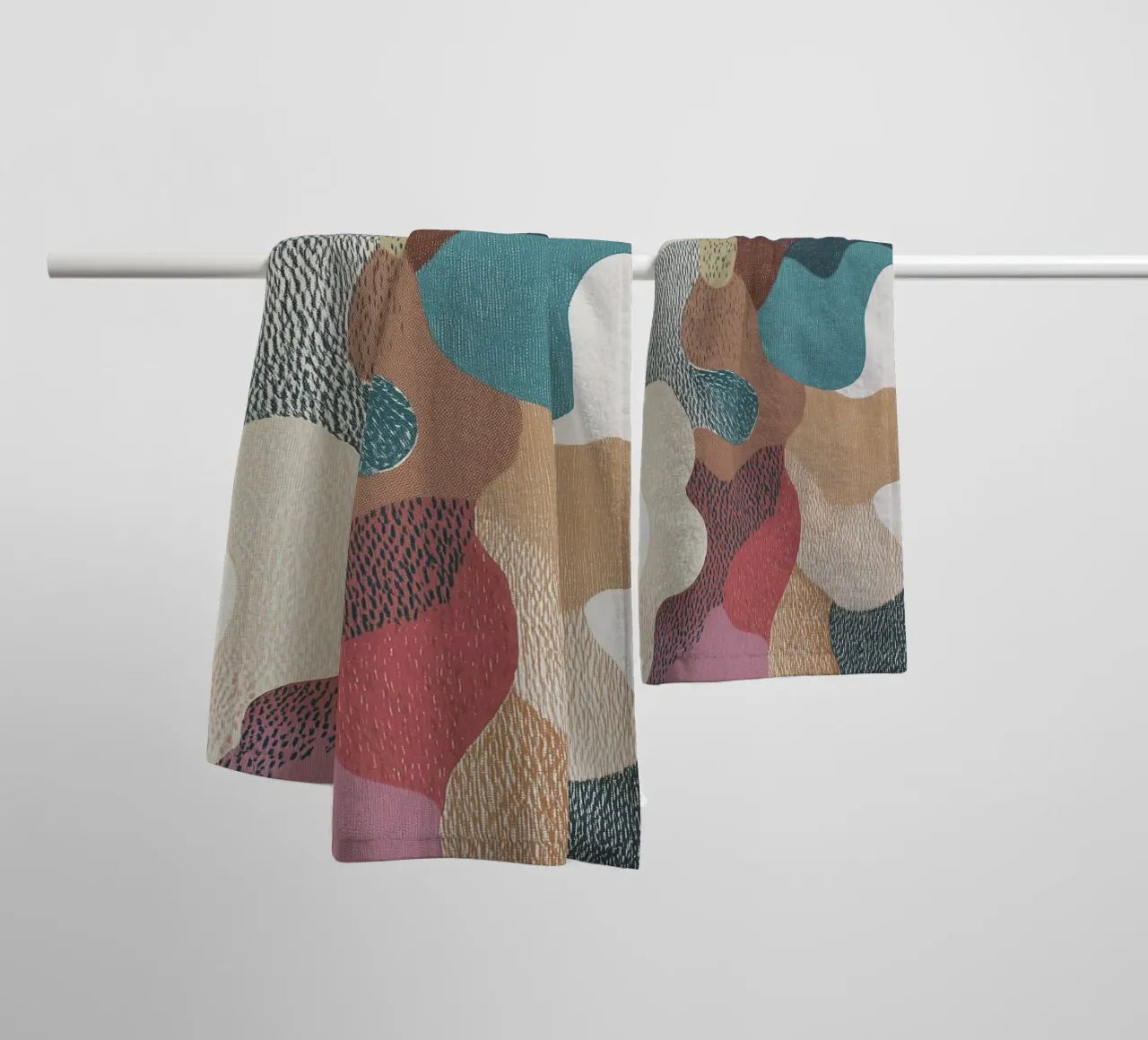 Retro Textil Collage Lule asciugamano da bagno da Carinaprint