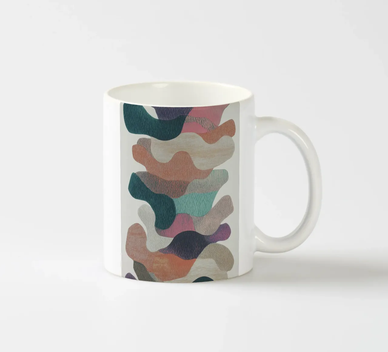 Collage basco tessile retrò tazza in ceramica da Carinaprint