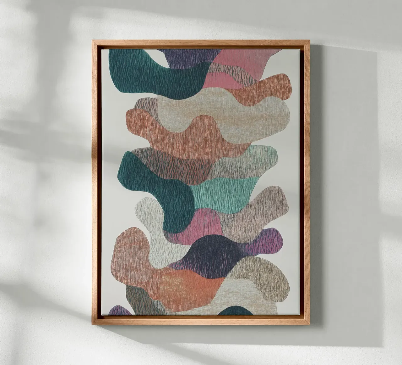 Collage basco tessile retrò tela con Cornice a cassetta da Carinaprint