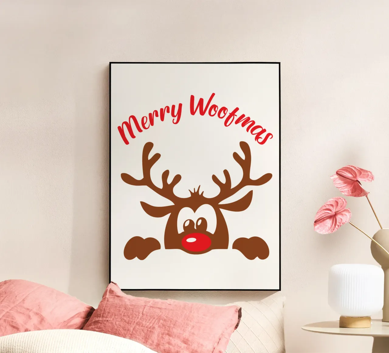 Merry Woofmas Acryl-Glas von vickeyroads