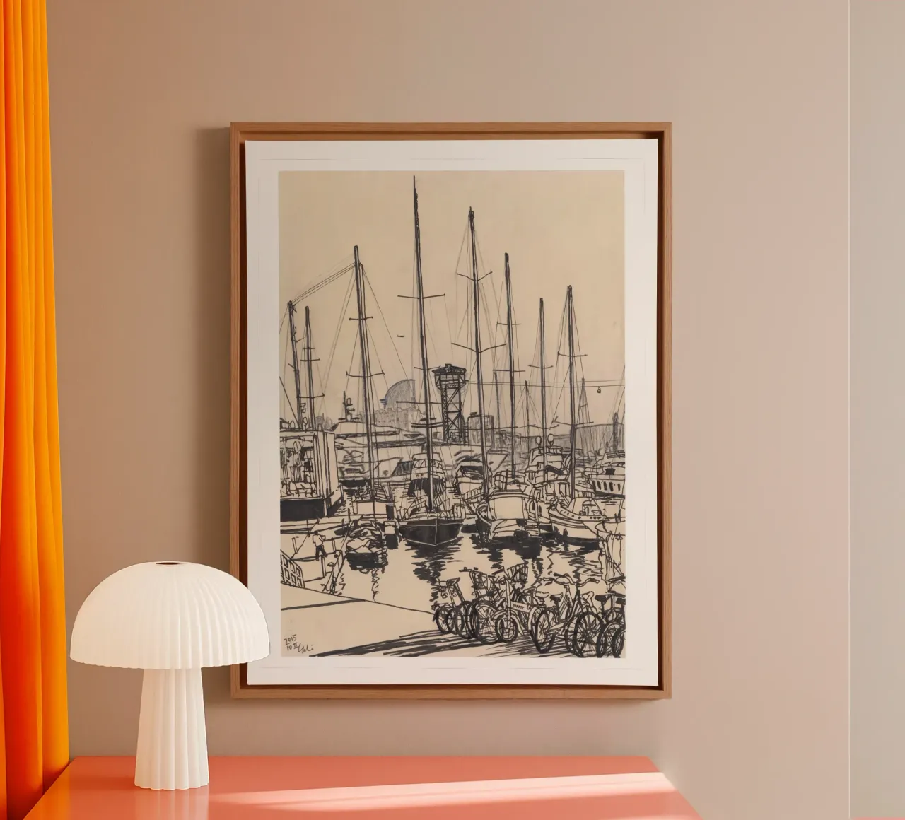 The Smell Of The Sea canvas with Floater frame by Asobōze
