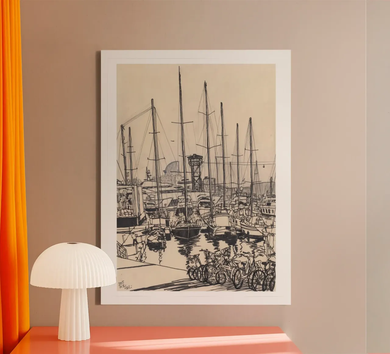 The Smell Of The Sea canvas with Floater frame by Asobōze