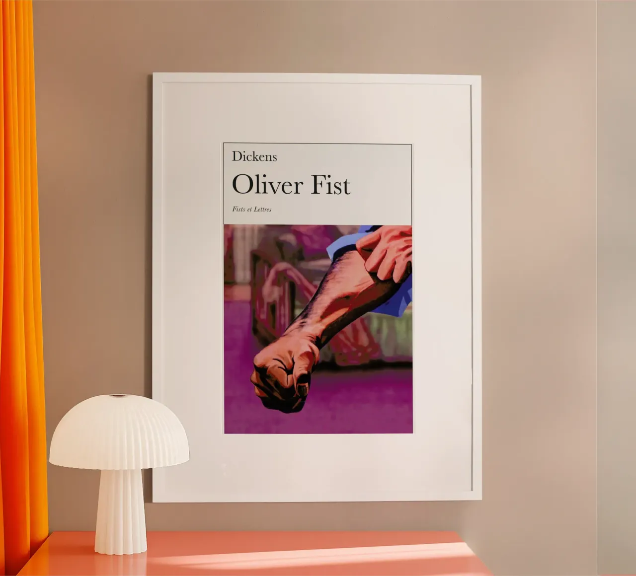 Oliver Fist poster con telaio in plastica da Fists Et Lettres