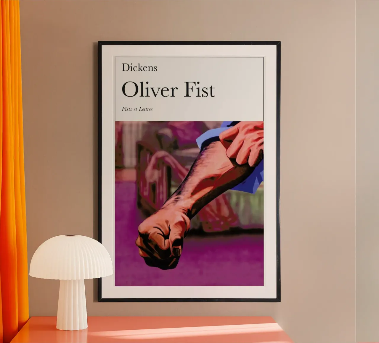 Oliver Fist poster con telaio in plastica da Fists Et Lettres