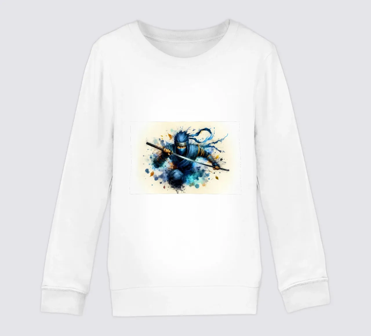 Guerriero ninja in acquerello felpa bambino da 🎁 ARTVI-SHOP