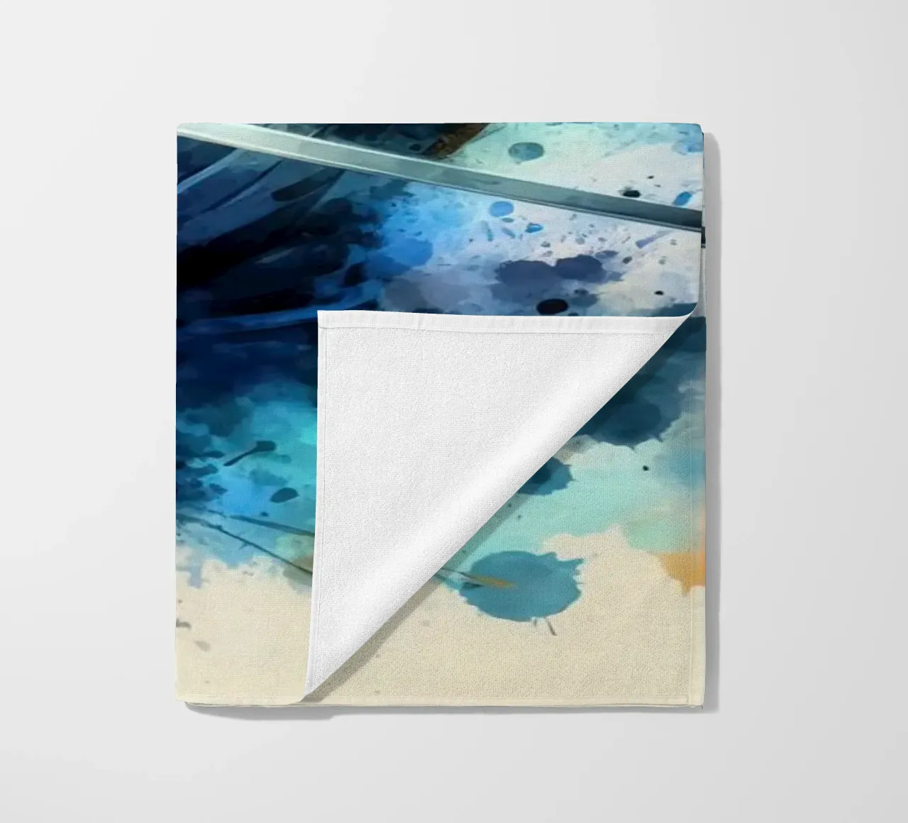 Ninja warrior in watercolor beach towel by 🎁 ARTVI-SHOP