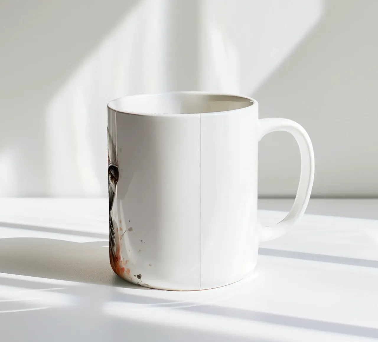 Guerriero ninja in acquerello tazza in ceramica da 🎁 ARTVI-SHOP
