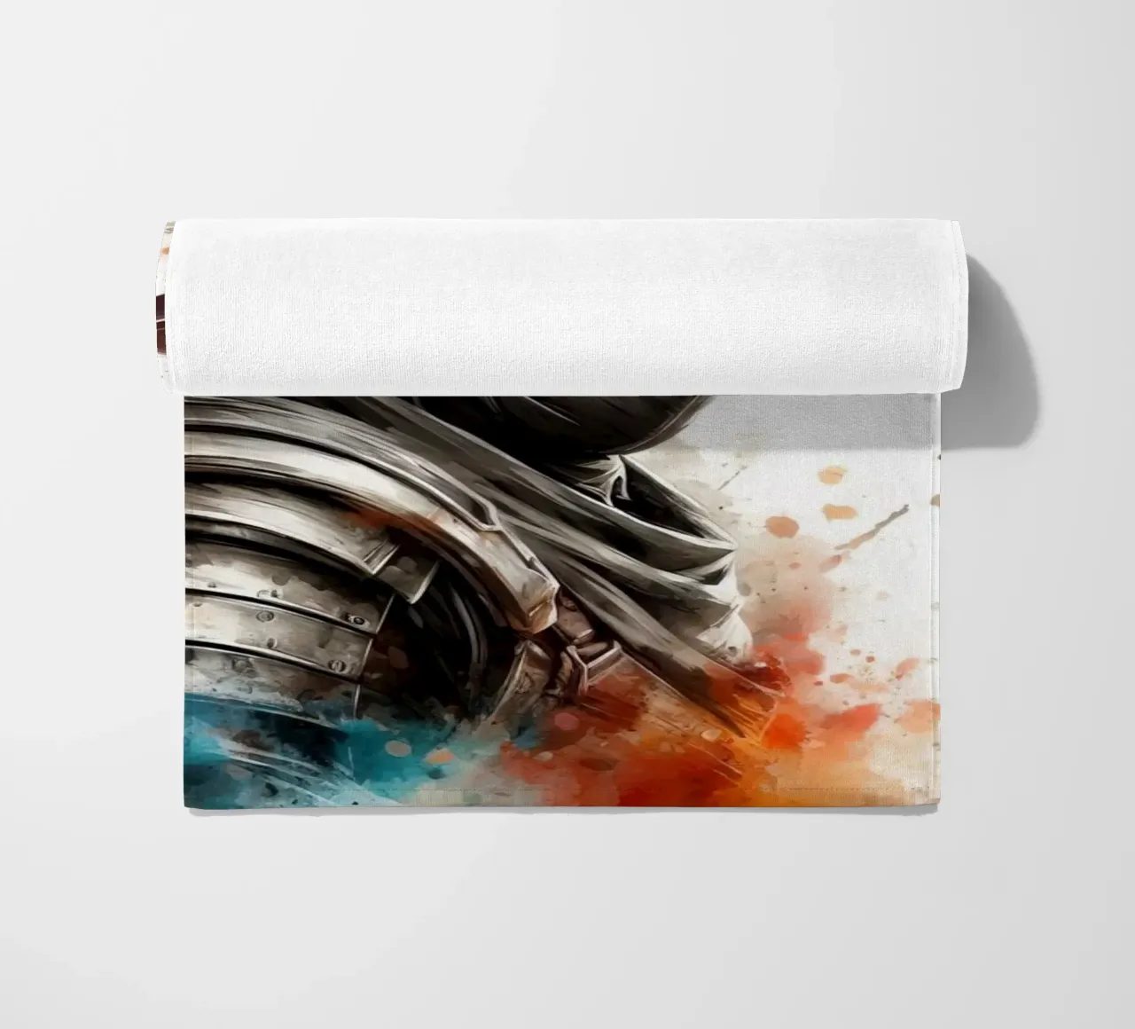 Guerriero ninja in acquerello telo mare da 🎁 ARTVI-SHOP