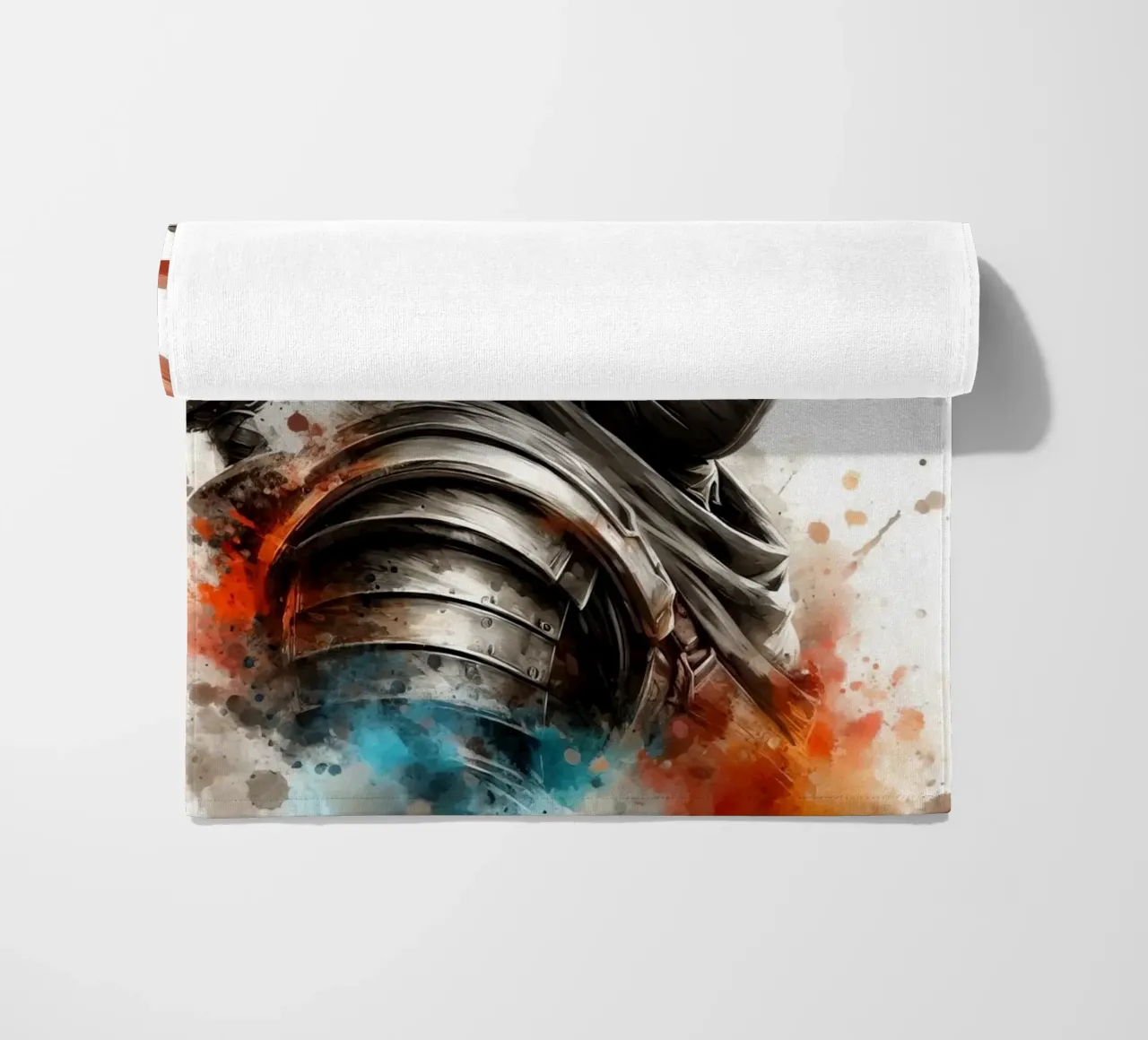 Guerriero ninja in acquerello telo mare da 🎁 ARTVI-SHOP