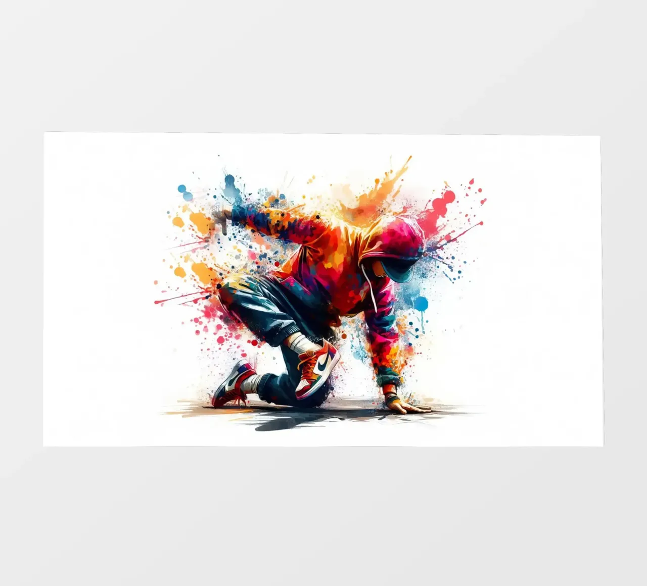 break dance hip hop danza in acquerello telo in pvc da 🎁 ARTVI-SHOP