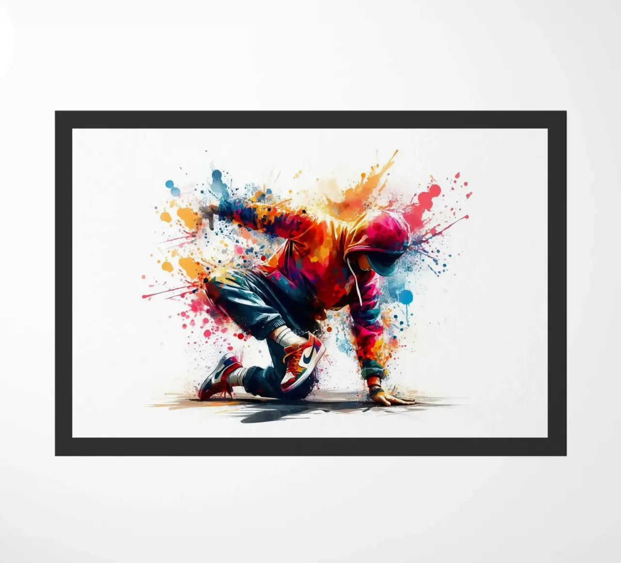 break dance hip hop danza in acquerello zerbino da 🎁 ARTVI-SHOP
