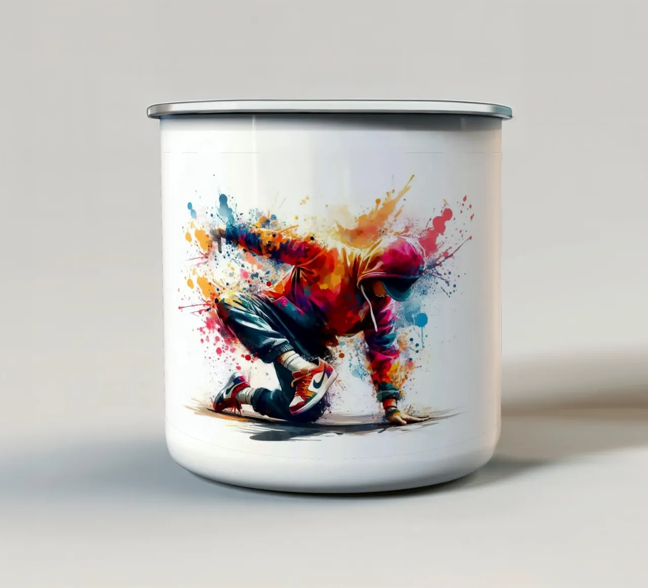 break dance hip hop danza in acquerello tazza in smalto da ARTVI-SHOP