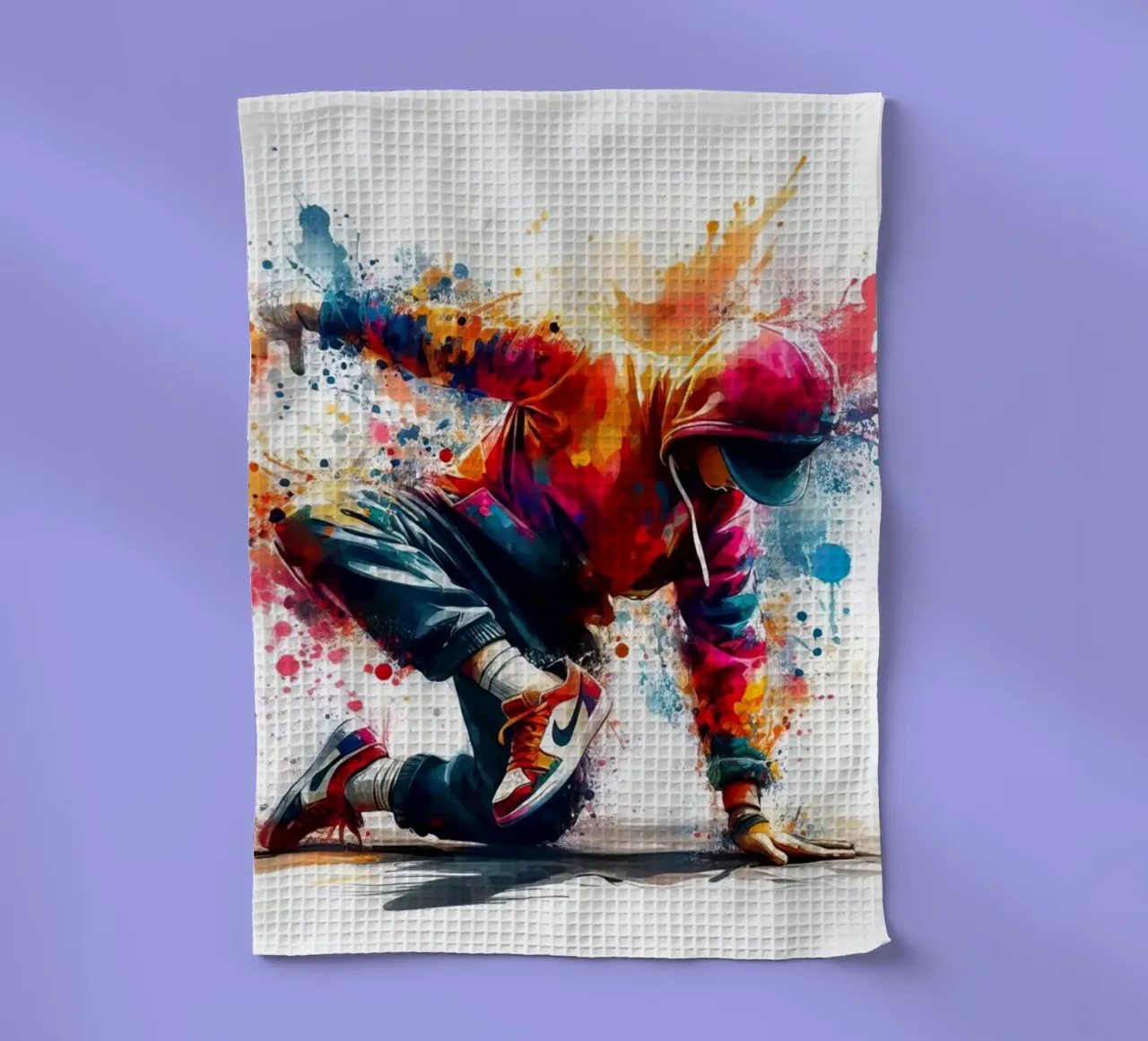 break dance hip hop danza in acquerello canovaccio da cucina da 🎁 ARTVI-SHOP
