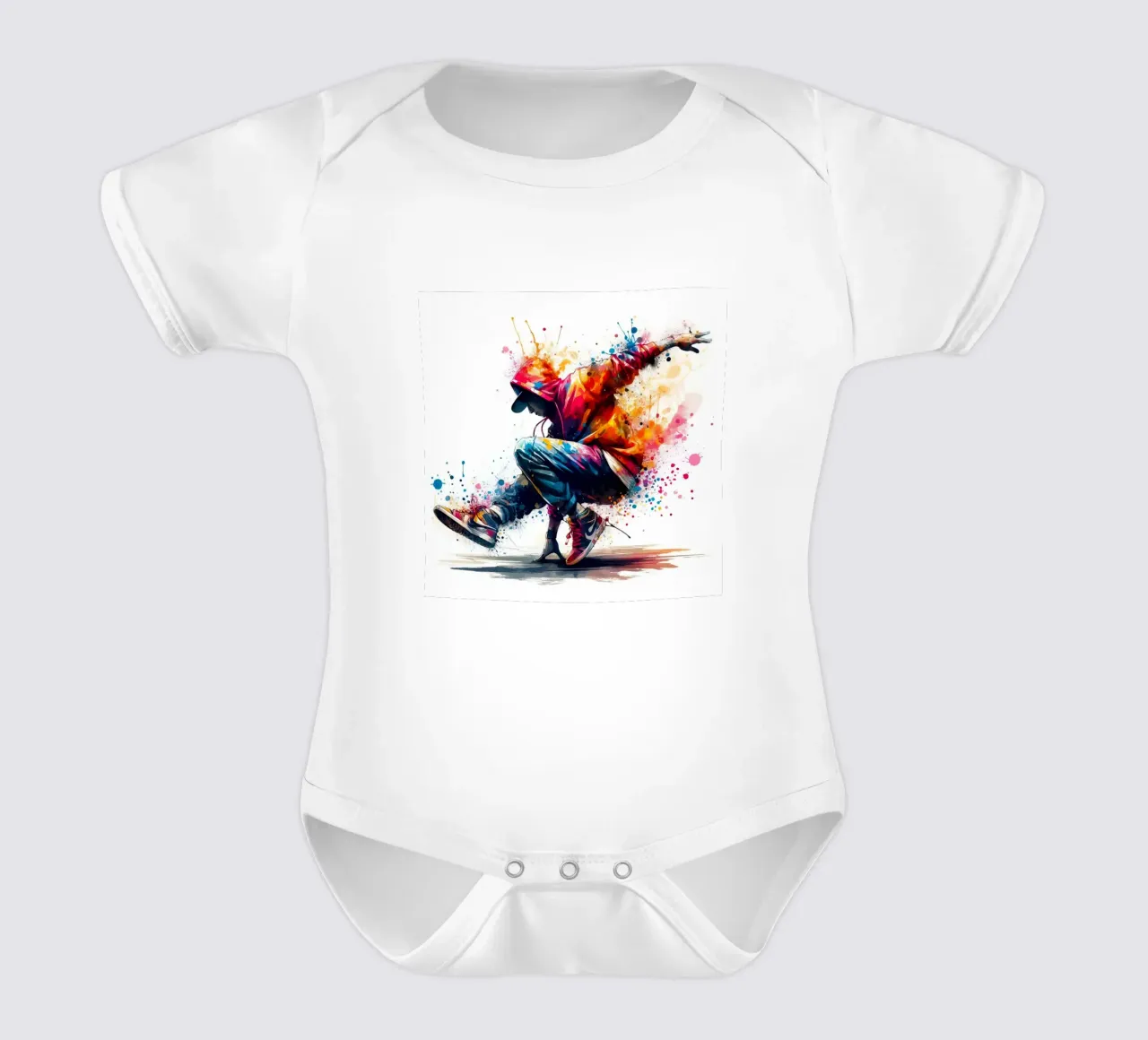 break dance hip hop danza in acquerello body neonato maniche corte da 🎁 ARTVI-SHOP