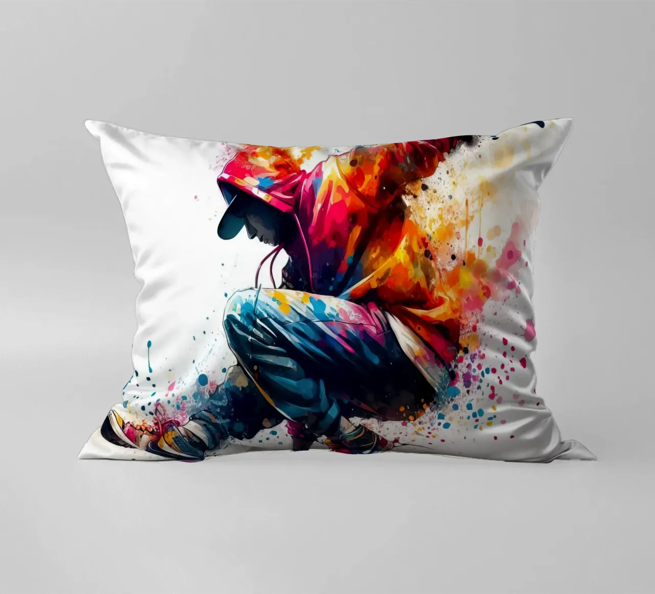 break dance hip hop danza in acquerello cuscino da 🎁 ARTVI-SHOP