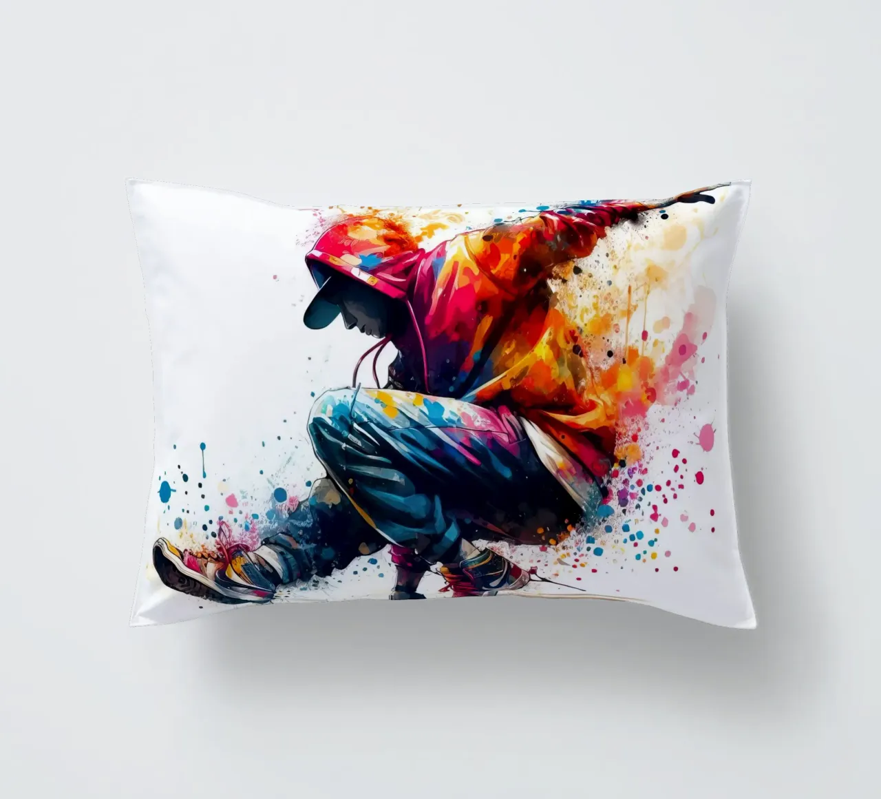 break dance hip hop danza in acquerello cuscino da 🎁 ARTVI-SHOP