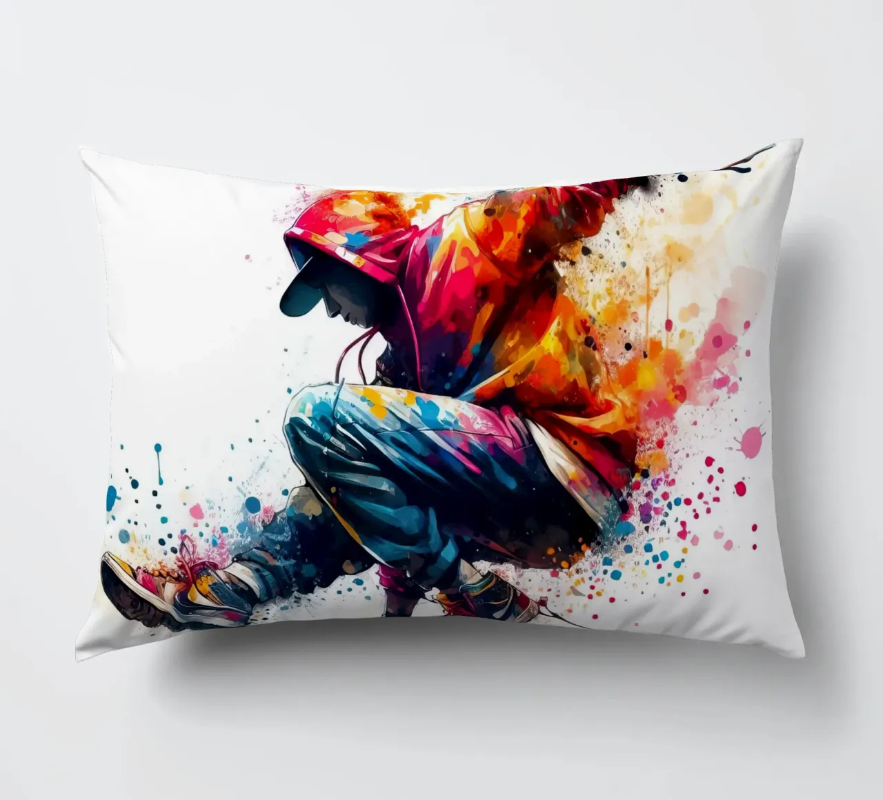 break dance hip hop danza in acquerello cuscino da 🎁 ARTVI-SHOP