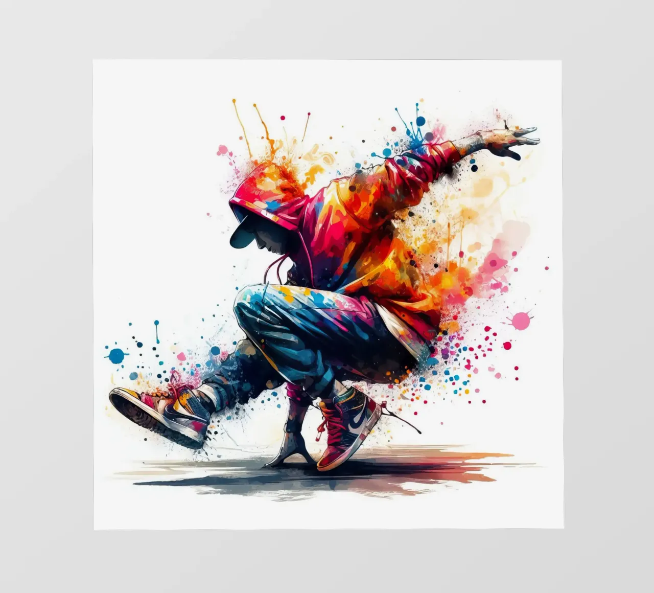 break dance hip hop danza in acquerello telo in pvc da 🎁 ARTVI-SHOP