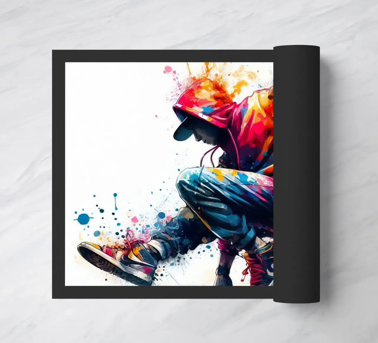 break dance hip hop danza in acquerello zerbino da 🎁 ARTVI-SHOP